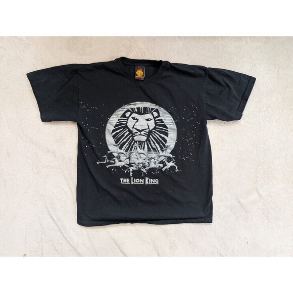 Disney The Lion King Broadway Musical Black Silver Souvenir Shirt Size M Medium - Picture 1 of 6